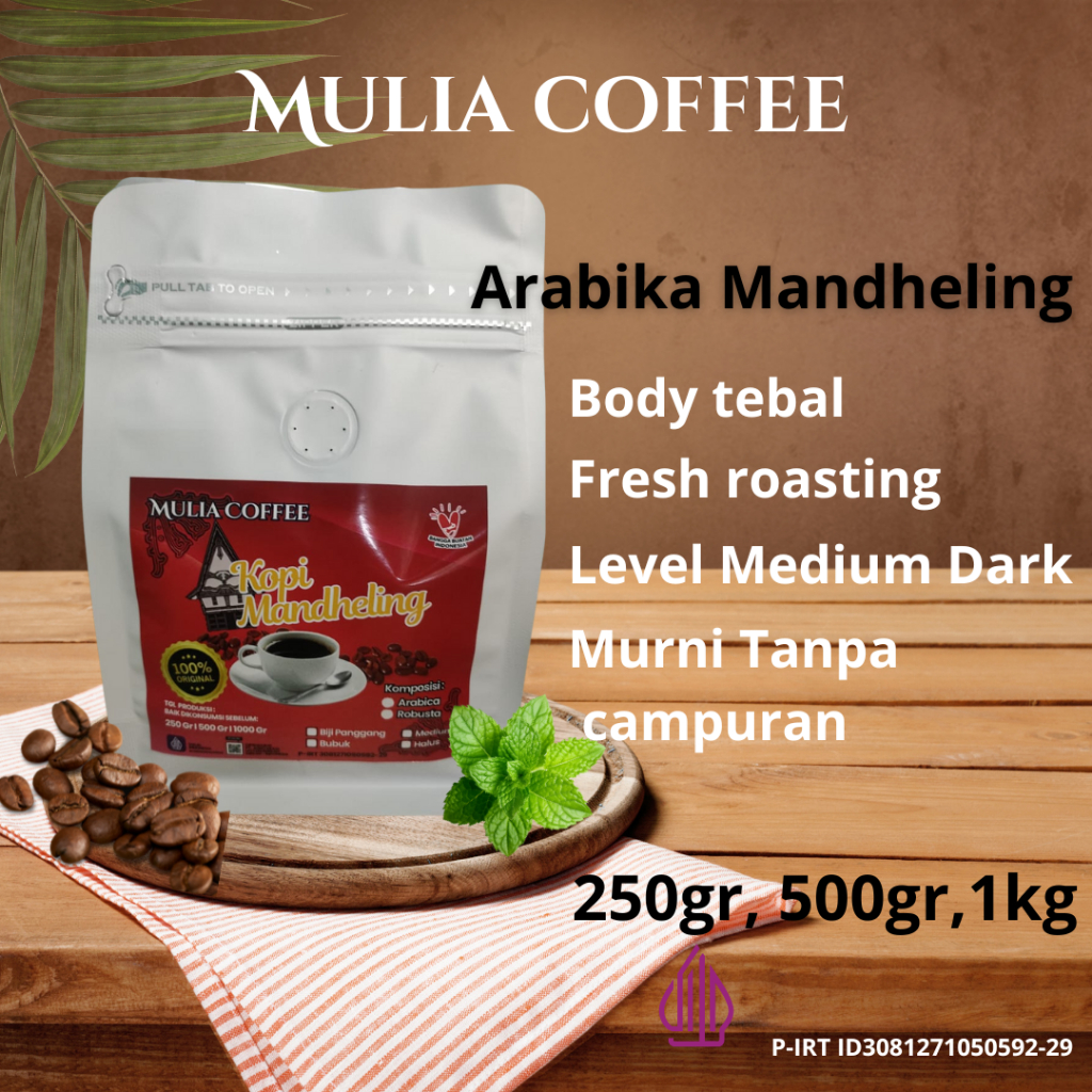 

Kopi Mandheling Spesial Mulia Coffee 1kg