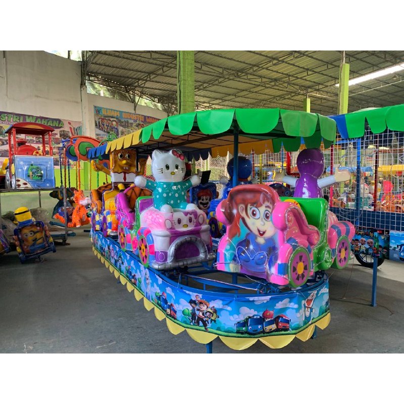 Odong Odong Mobil Kartun Fiber Listrik Baru 2025