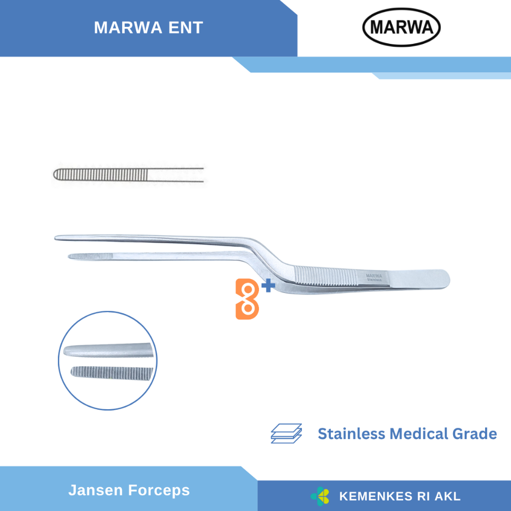 Jansen Nasal Ear Forcep Bayonet Shaped / Pinset Hidung Telinga Bayonet