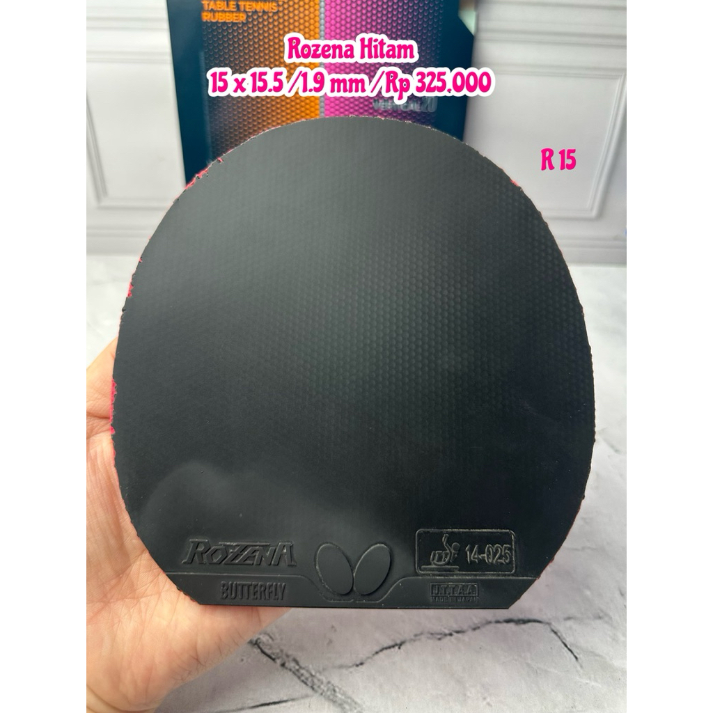 second karet tenis meja pingpong Rozena warna hitam