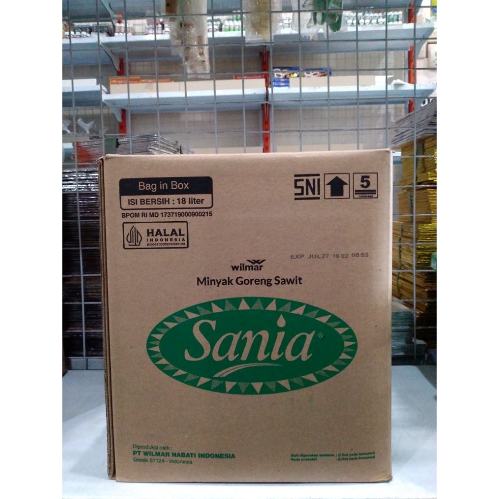 MINYAK GORENG SAWIT SANIA BIB 18 LITER