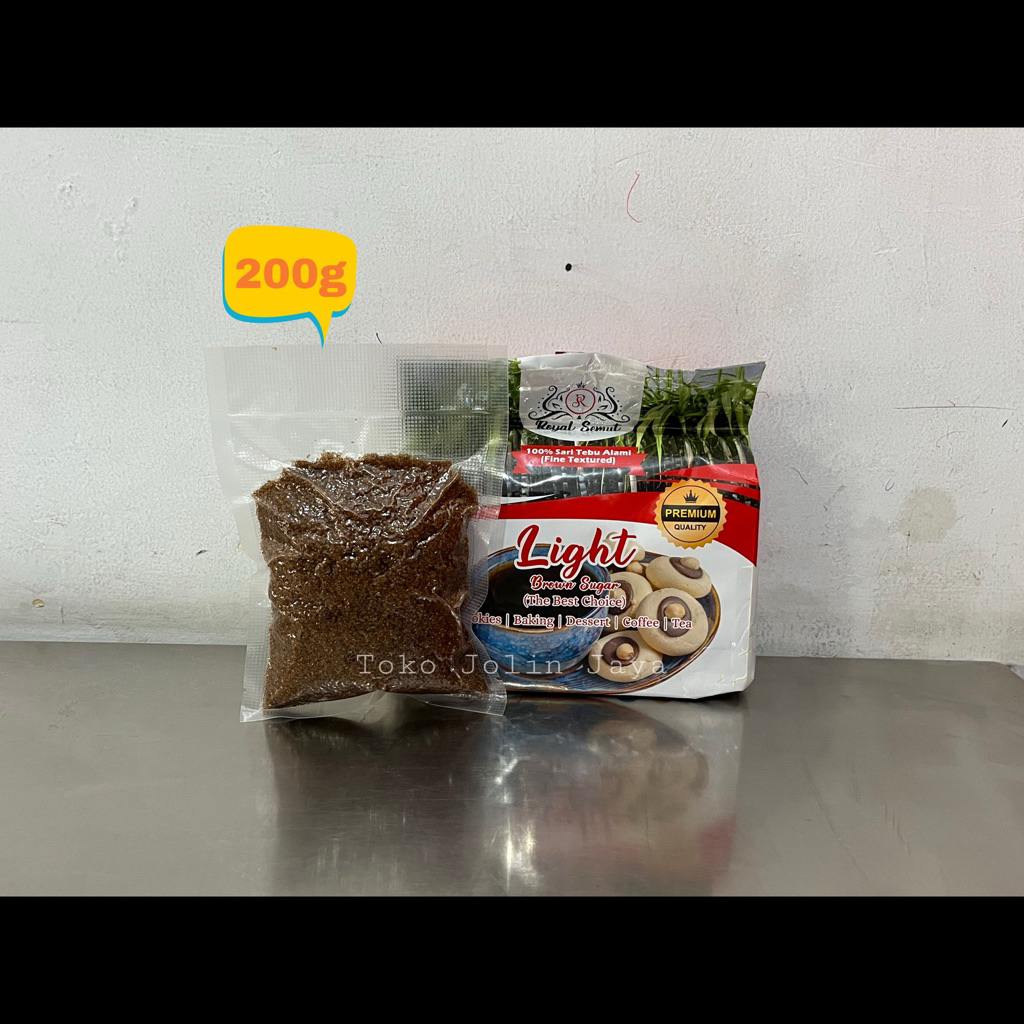 

200g gula Royal Semut light brown sugar
