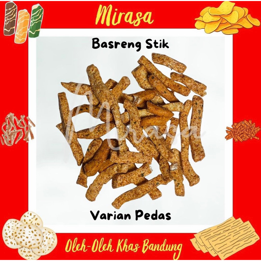 

Basreng Stik Pedas| Kemasan Berat 250g, 500g, & 1KG.