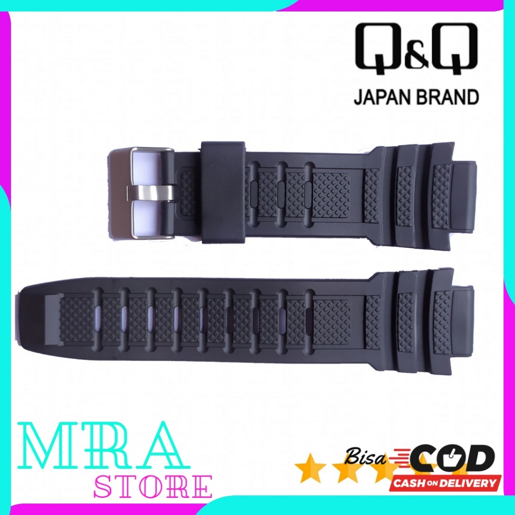Strap Tali Jam QQ QnQ Q&Q GW-87 QnQ GW87 Tali Jam Tangan Q&Q GW 87 Black.