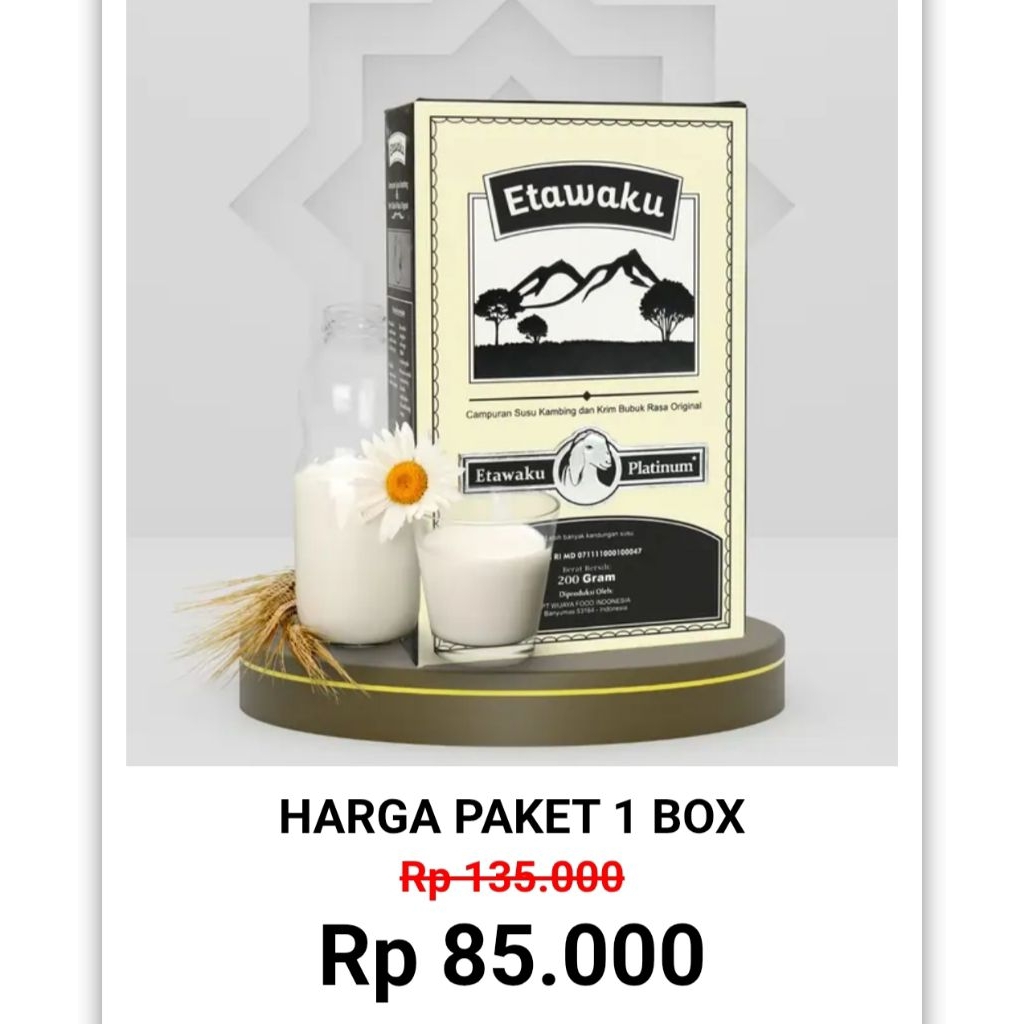

ETAWAKU PLATINUM SUSU KAMBING ETAWA Premium