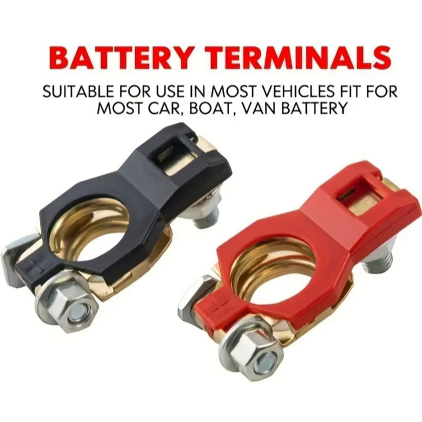 Terminal Kepala Aki Mobil Kuningan Clamp / Terminal Aki Mobil Brass Clamp Battery Terminal Kuningan