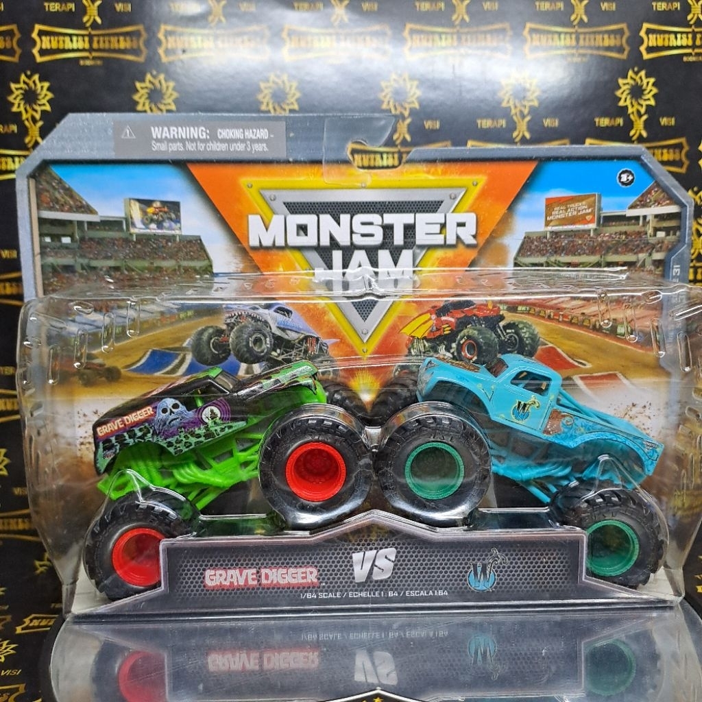 MONSTER JAM GRAVE DIGGER MONSTER JAM WHIPLASH MONSTER JAM 2 PACK MONSTER JAM DOUBLE PACK SERIES 31 M