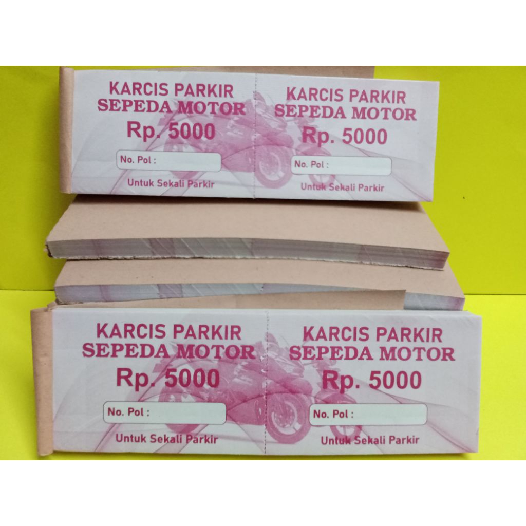 

READY KARCIS PARKIR MOTOR/MOBIL