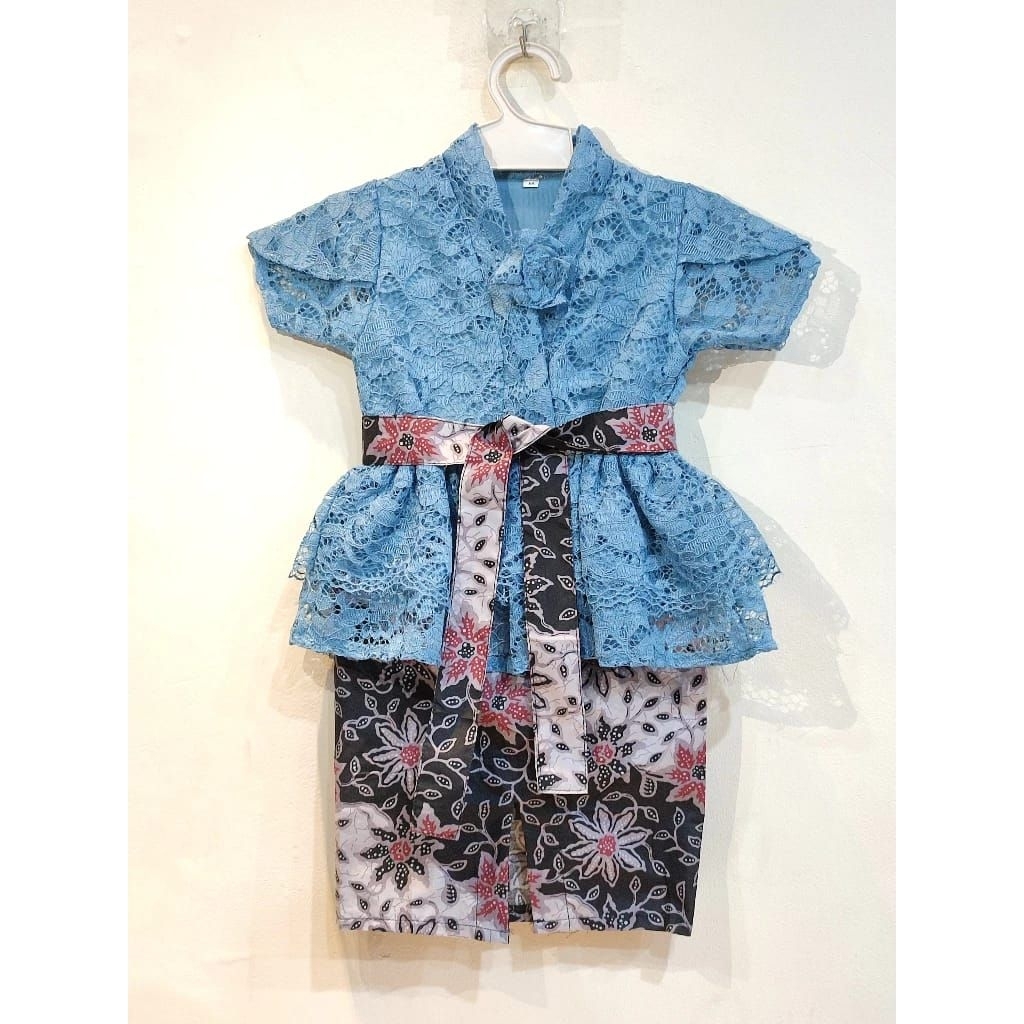 Setelan kebaya anak Freya Kid setelan baju brukat anak perempuan batik kebaya kutubaru anak setelan 