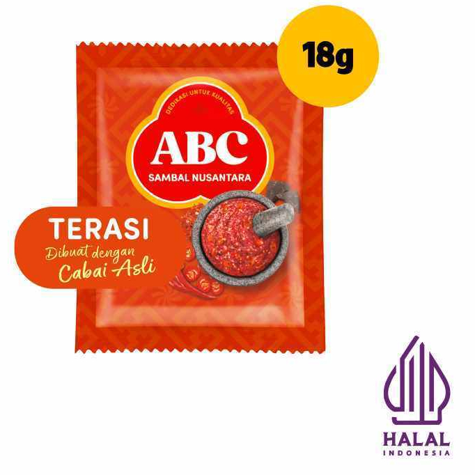 

Sambal Terasi ABC Nusantara Sachet 10 x 18 gram