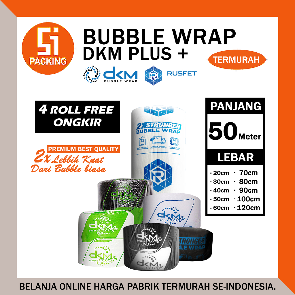 

Plastik Bubble Wrap Dkm 125cm X 50m Packing Online Shop 40cm 30cm 20cm 50cm 60cm 70cm 80cm 90cm 100cm x 50m Putih Bening & Hitam Roll