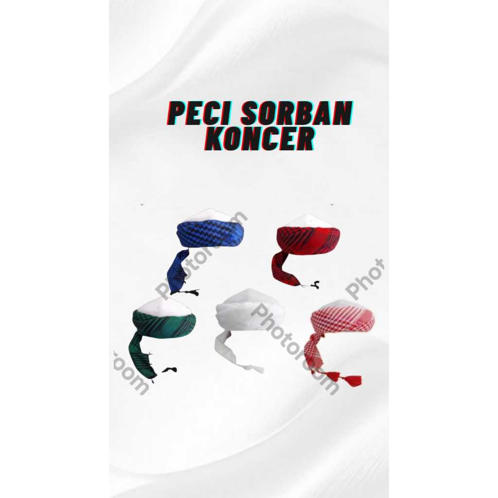 PECI SORBAN IMAMAH INSTAN PERMANEN SORBAN KONCER SONGKOK IMAMAH PERMANEN / PECI SORBAN IMAMAH PERMAN