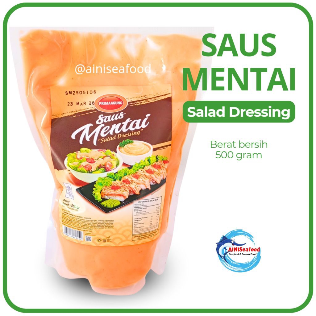 

Prima Agung Saus Mentai Salad Dressing Toping Dimsum Saus Salad Viral