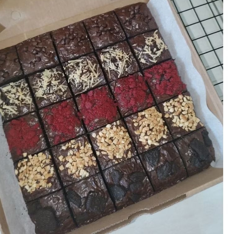 Fudgy Brownies coklat / Brownies panggang