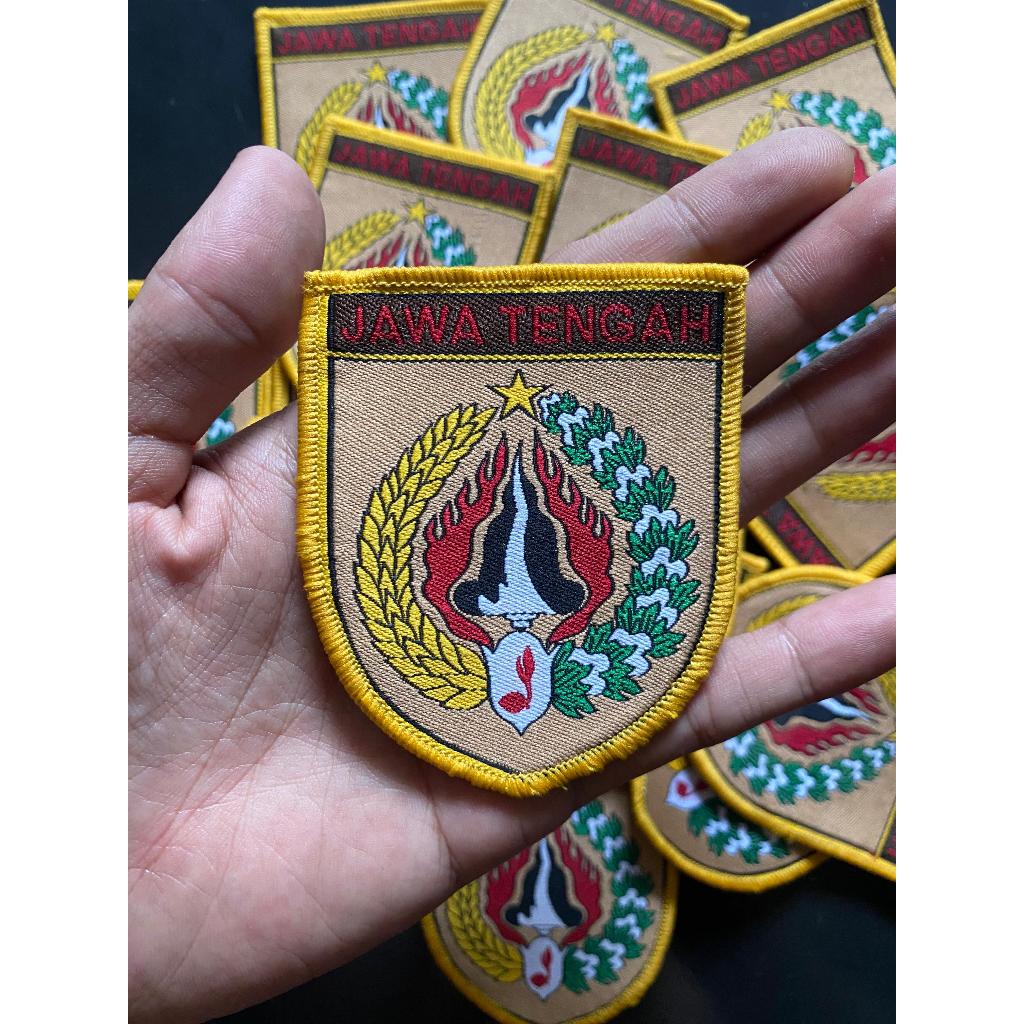 (COD) BADGE KWARDA JAWA TENGAH WOVEN, BADGE KWARDA JAWA TENGAH UKURAN 7CM