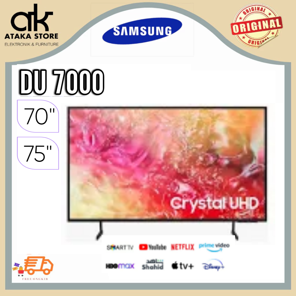 TV LED SAMSUNG SMART TV 70DU7000 / 75DU7000 CRYSTAL UHD4K TV 70 INCH -75 INCH