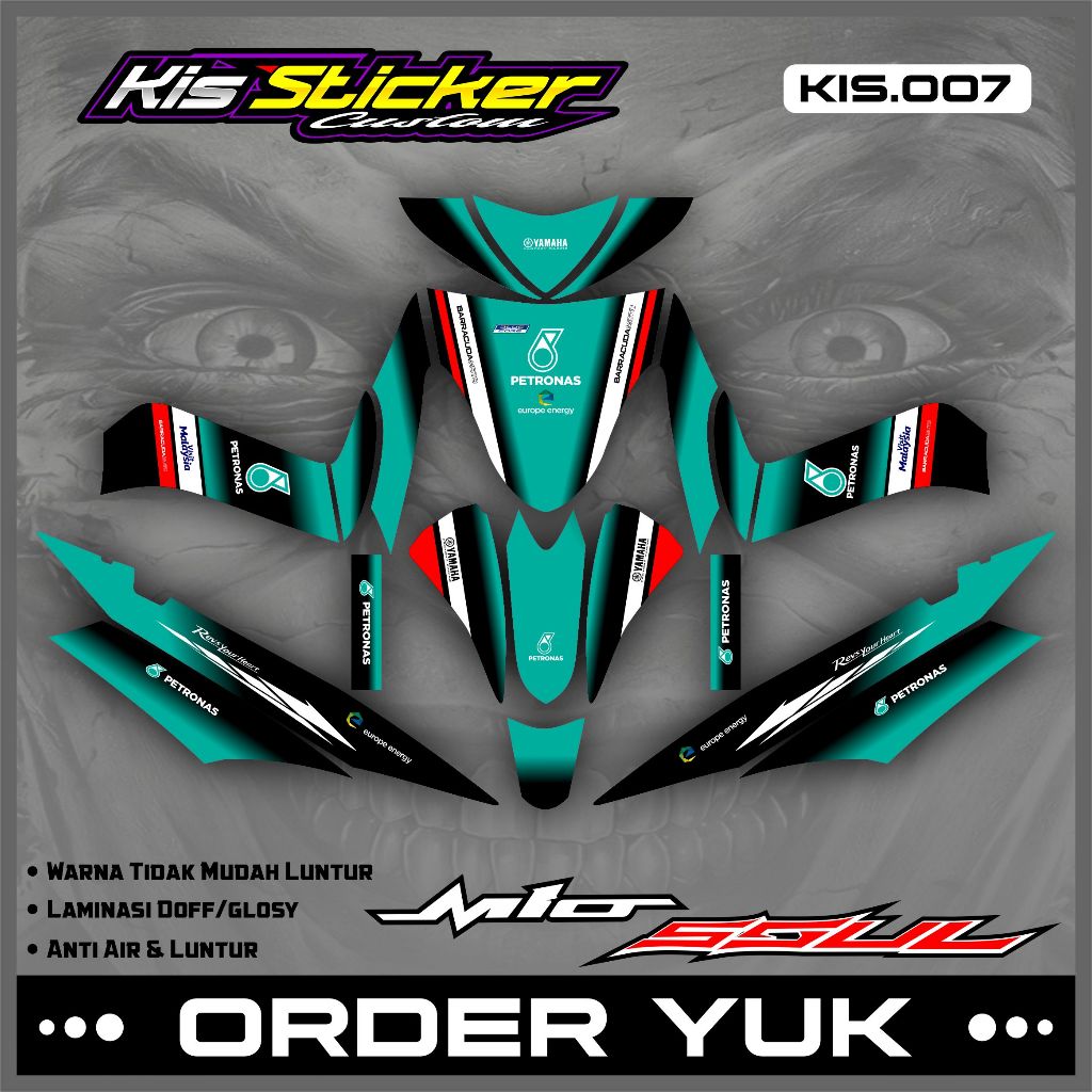 ( Cod ) Decal Stiker Full Body Mio Soul Karbu Dekal - Sticker Striping Variasi Mio Soul Karbu Terbar