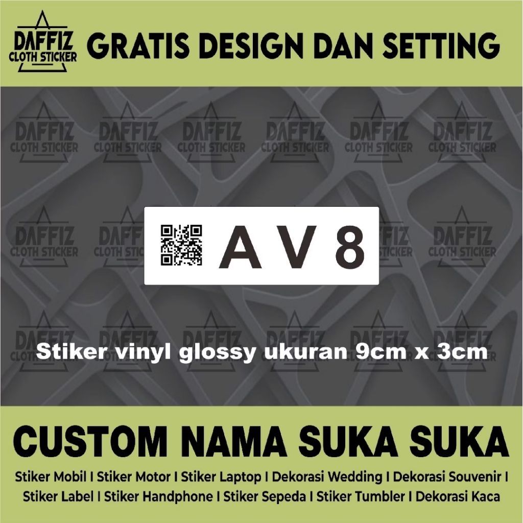 

STIKER VINYL AV 8