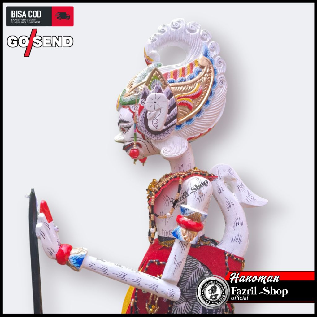 Wayang Golek Hanoman Patih Rama Sinta 46 cm Full ukir Kualias premium