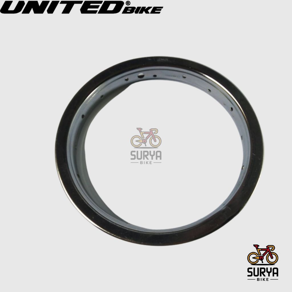 Velg Besi United 12 16H Chrome Rims Sepeda