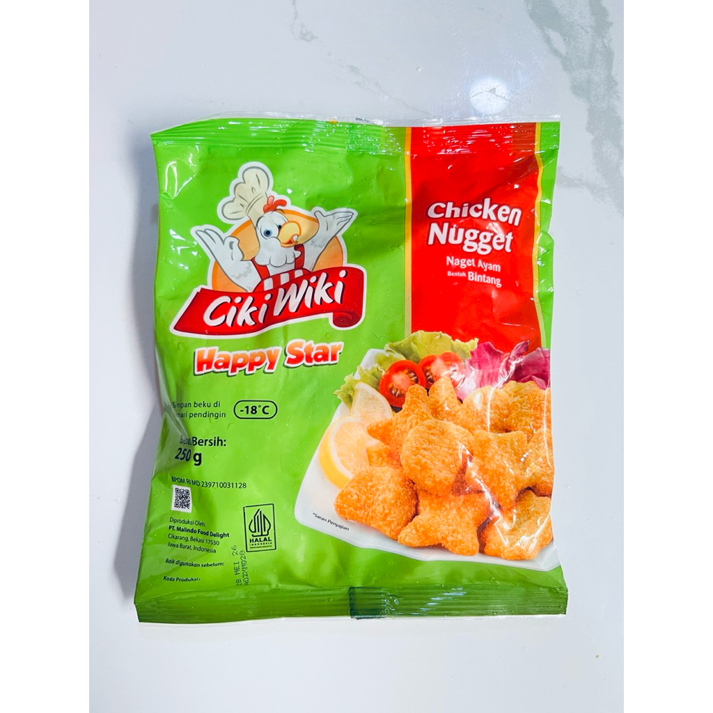 

Nugget ayam CIKI WIKI happy star 250gr|| chicken nugget