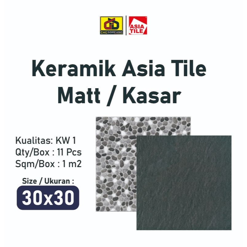 KERAMIK TANGGA GARASI TERAS ASIA TILE OSCAR / KERAMIK KASAR 30X30 ASIA TILE OSCAR KW 1 / GRADE 1 / G