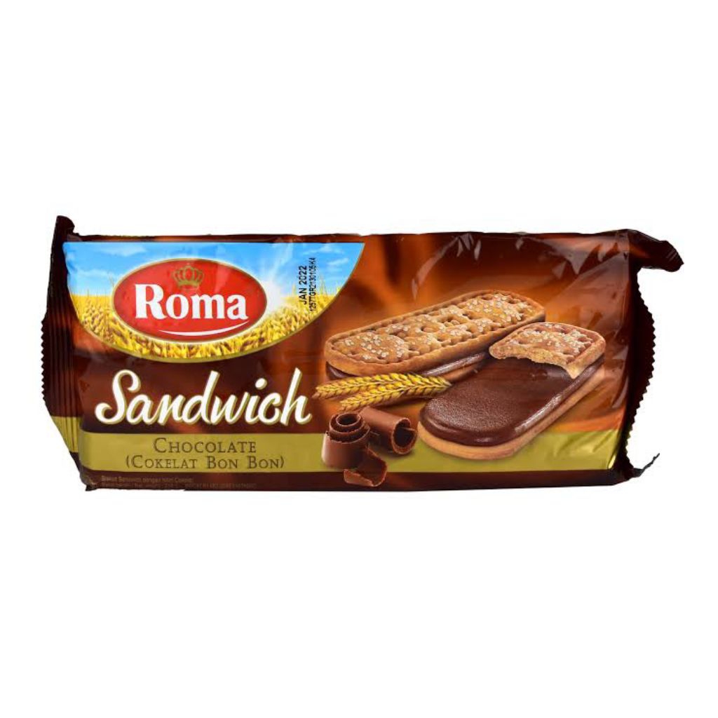 

Roma Sandwich Chocolate 216gr (Snack) (Biskuit coklat)