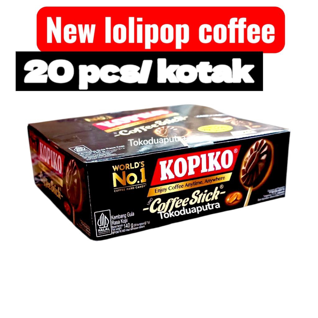 

Kopiko Coffee Stick 140 gr / Permen Kopiko Lolipop isi 20 stick