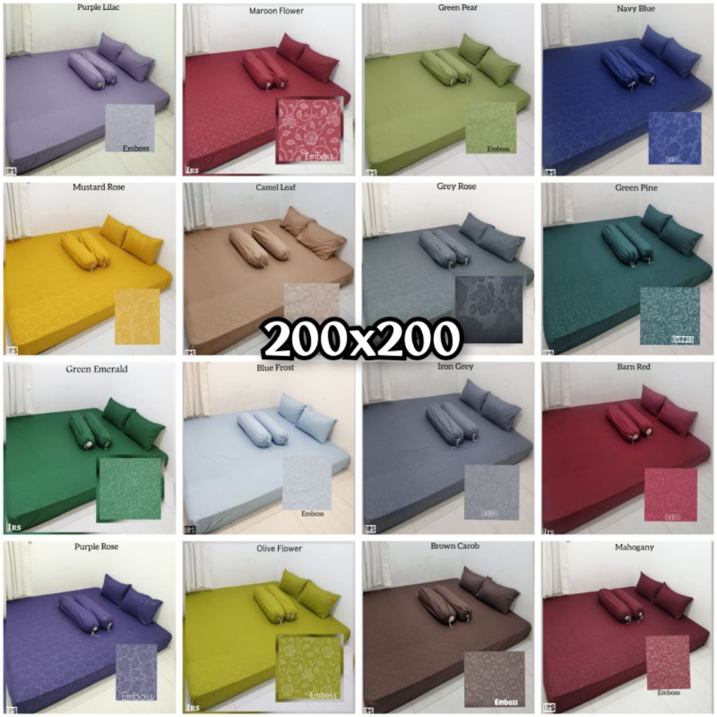 sprei embos ukuran 200x200