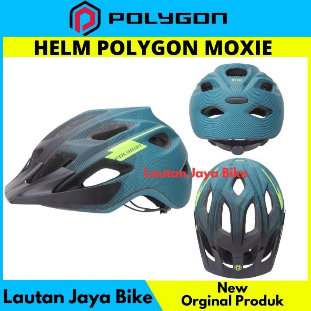 Helm Sepeda Polygon Moxie TURQ New
