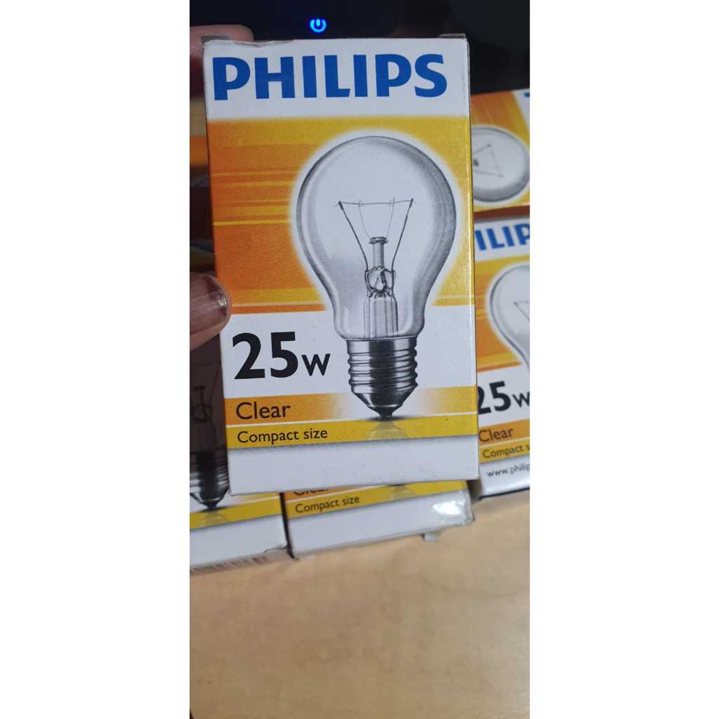 Philips Bohlam Lampu Dop Pijar 25 Watt / 25W Clear E27 220V