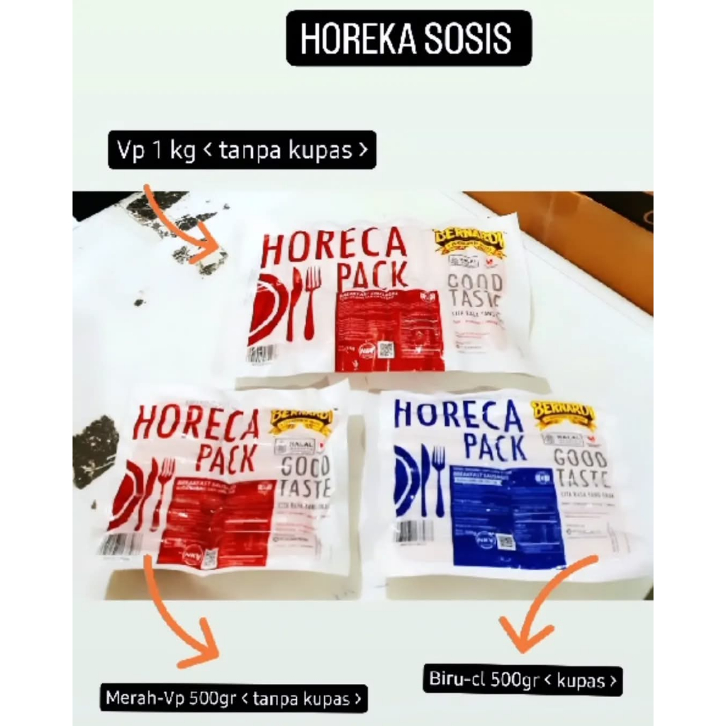 

Sosis bernardi horeca 500gr/1kg