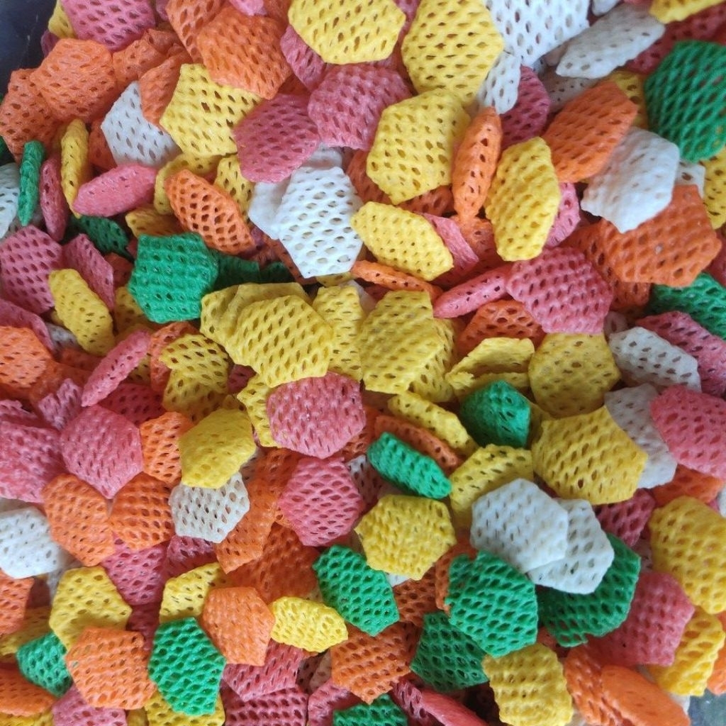 

kerupuk taro segi enam