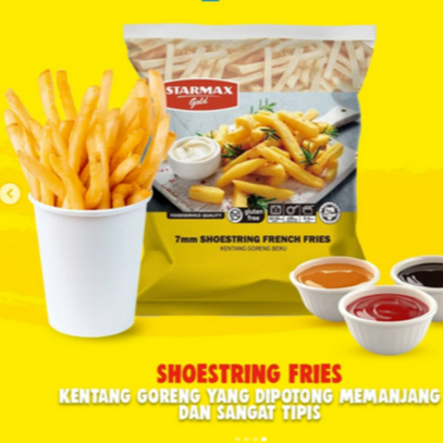 

STARMAX GOLD FRENCH FRIES STRAIGHT CUT 1 KG