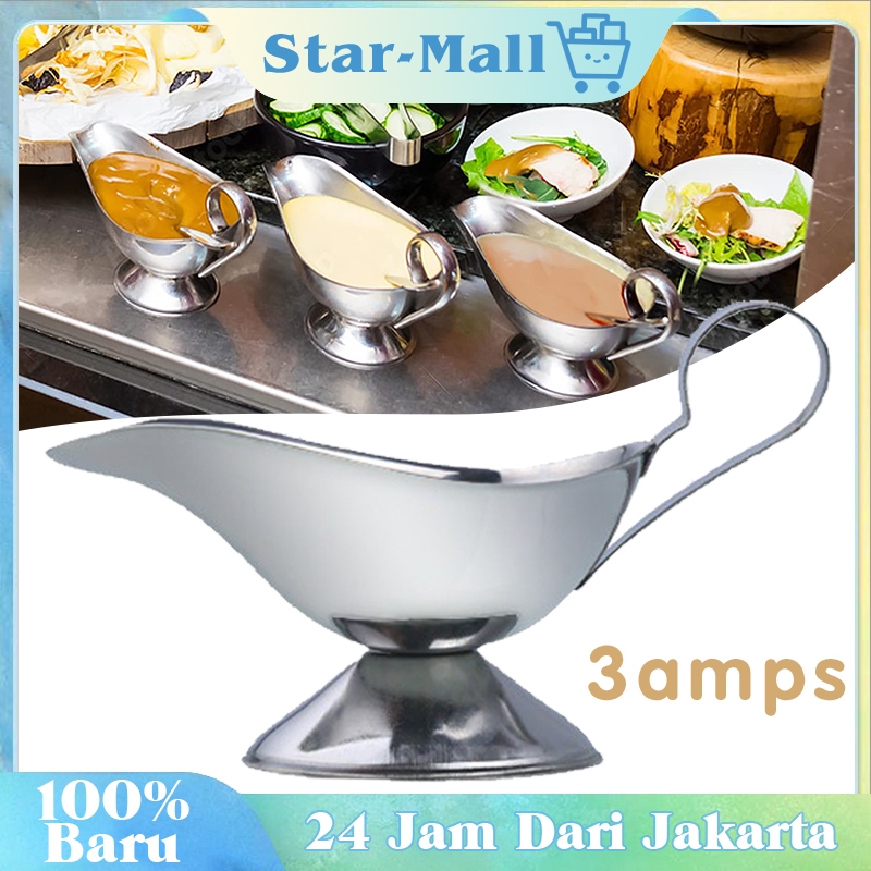 3oz Gravy Boat Steak Stainless Sauce Boat Tempat Saos Kecap Sauce Dish