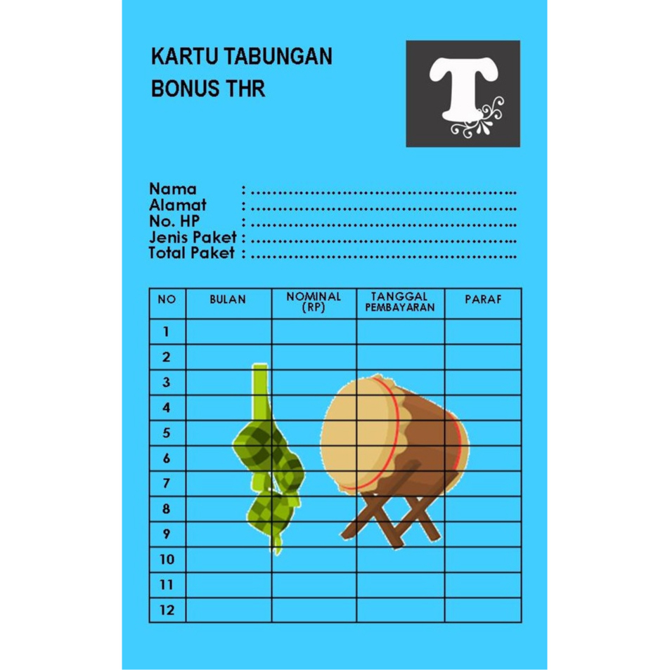 

ES88 KARTU ARISAN LEBARAN/ARISAN HARI RAYA BULANAN/KARTU TABUNGAN HARI RAYA/KARTU TABUNGAN LEBARAN