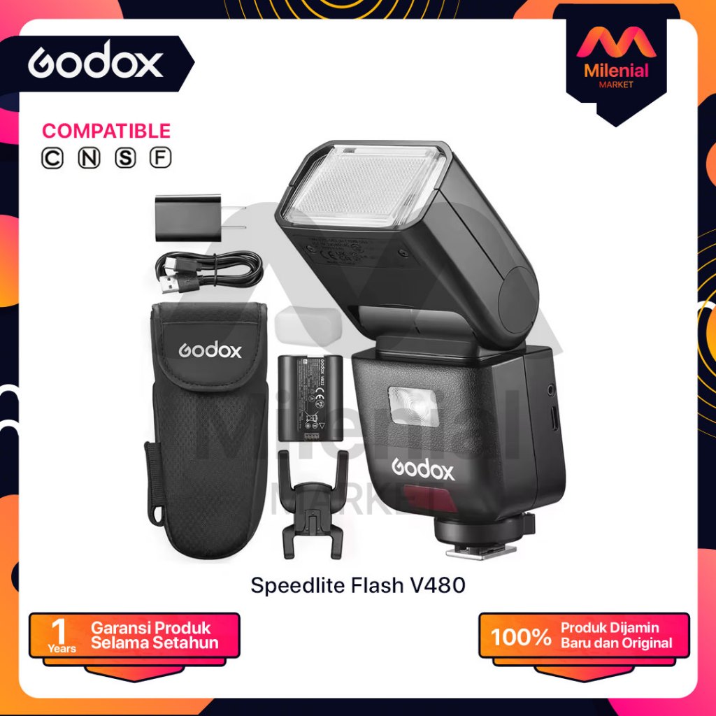Godox V480 TTL On-Camera Flash Godox V480