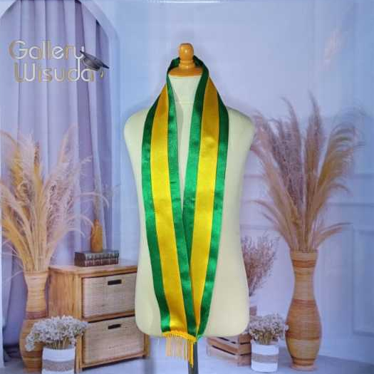 Samir Wisuda Kain Satin Hijau Kuning
