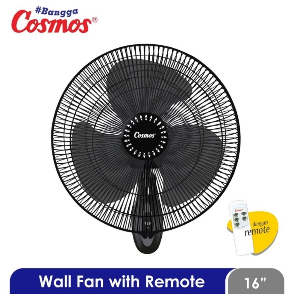 Kipas Angin Dinding Cosmos 16WFGR Remote (16 Inch)
