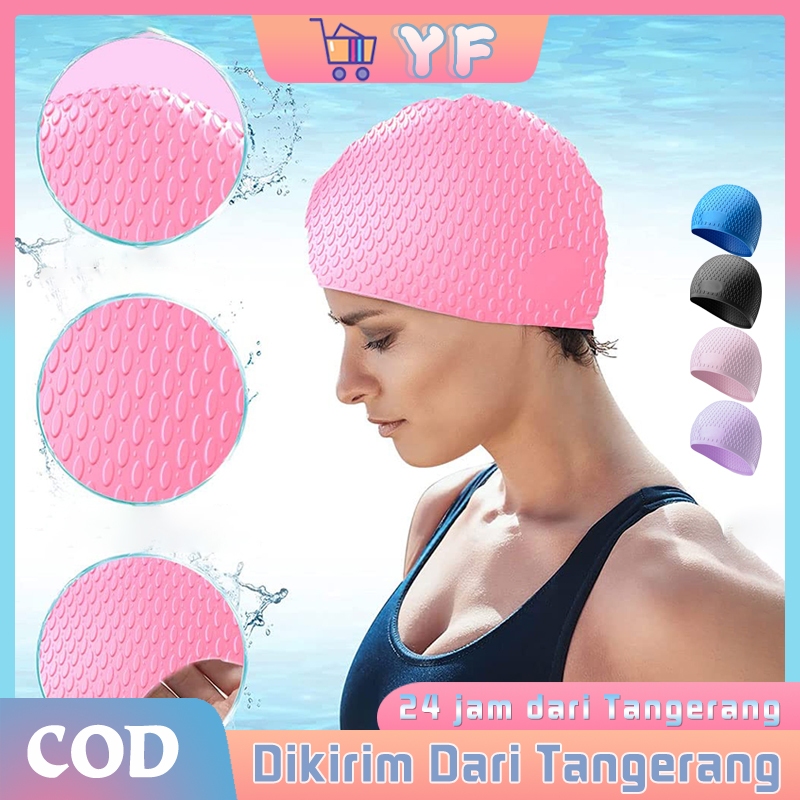 Topi Renang Silicone Dewasa Topi Renang Elastis Topi Renang Anti Air Atlet