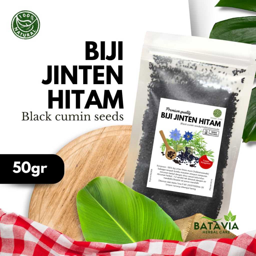 

Biji Jinten Hitam Biji Habbatussauda Murni Import Premium