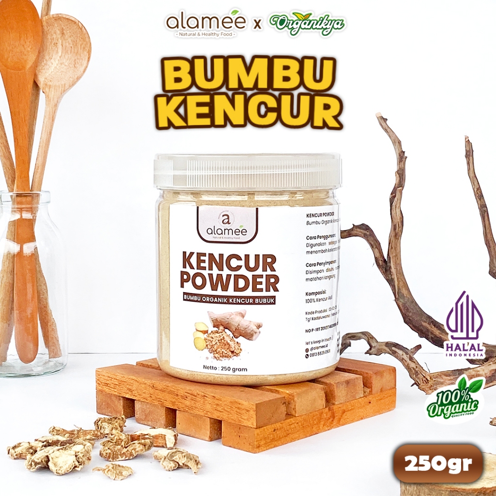

Bumbu Bubuk KENCUR Bubuk Rempah Rimpang Murni Asli Bumbu Masak Dapur Masakan Instan 250G organikya