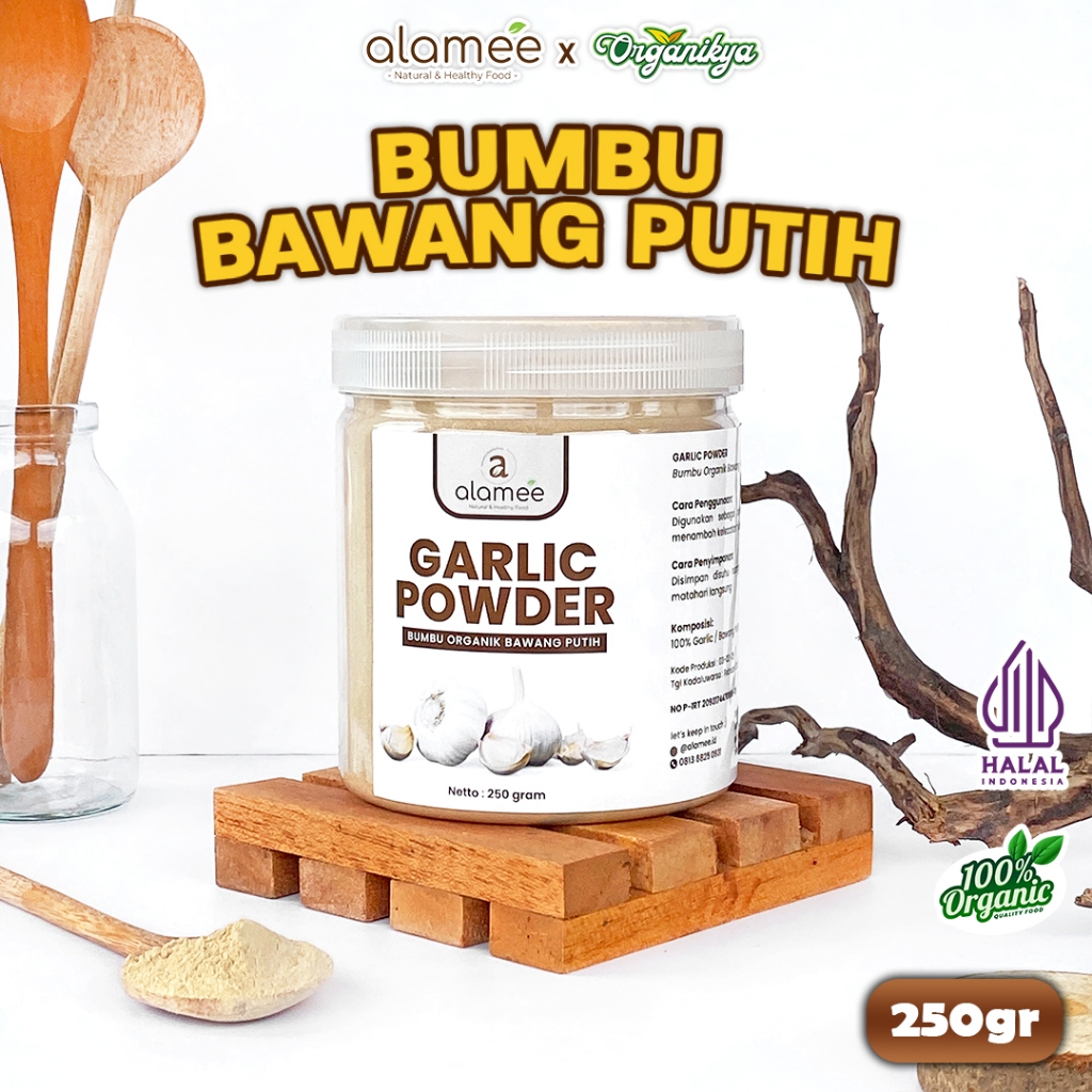

Bawang Putih Bubuk Garlic Powder Bumbu Dapur Organik Rempah Rimpang Murni Tanpa Campuran organikya