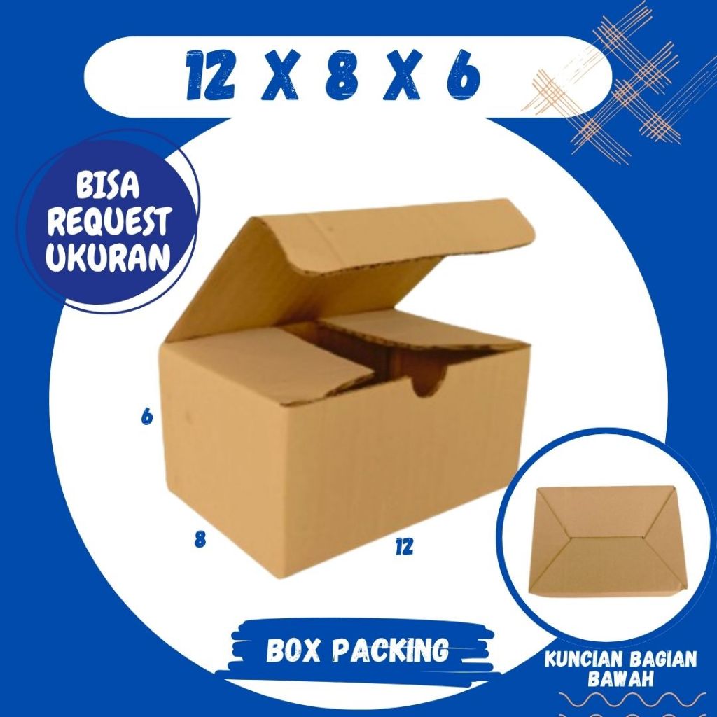 

Box Packing 12x8x6 Kardus A0 Dus Paku Baut Kotak Kemasan Sparepart Jepitan Malang Grosir