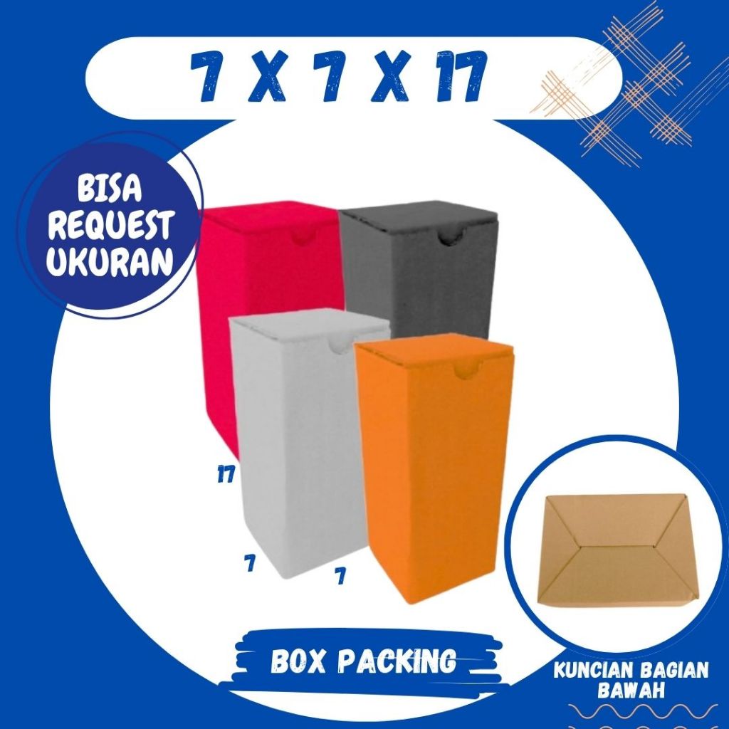 

Box 7x7x17 A0 / Kardus 7x7x17 A0 Packing Karton / Dus 7x7x17 A0 Kotak Botol Kemasan Malang Grosir
