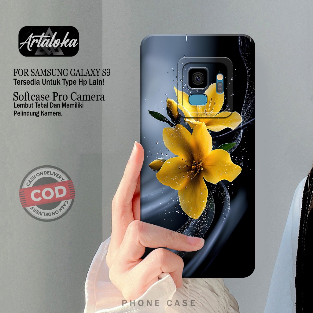 Softcase Hp Samsung Galaxy S9 Plus Fashion Case Bunga Case Samsung Galaxy S9 Plus Silikon TPU Pro Ca