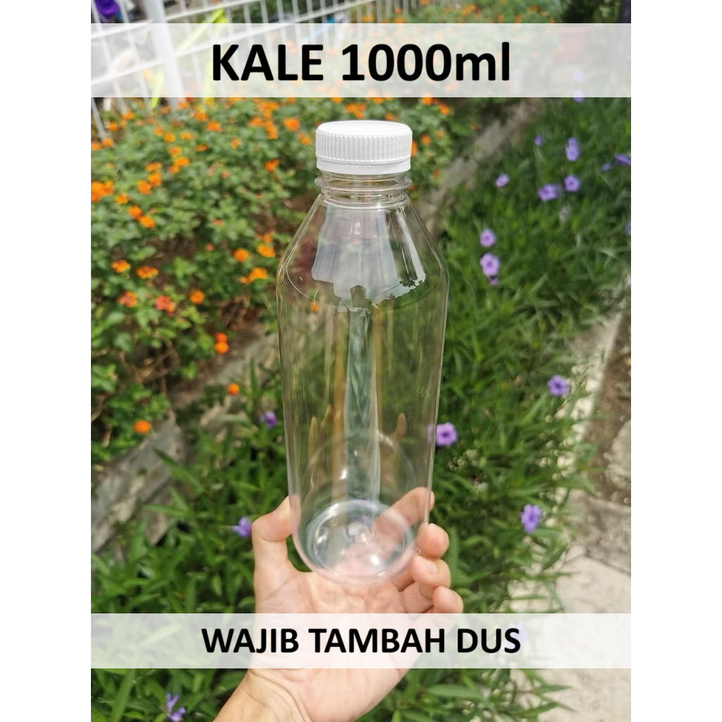 SET (Botol + Tutup) - Botol Cantik Jus Kale Kopi Teh 1L 1 L 1liter liter 1000 ml 1000ml