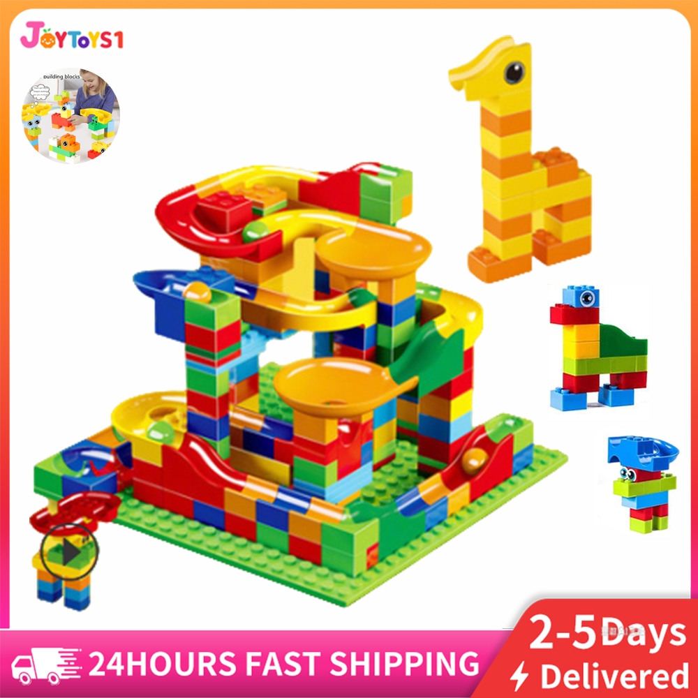 JOYTOYS1 168/336pcs Marble Race Run 168pcs Bulding Blocks Balok Susun Track Slide Ball / Veriety Sli