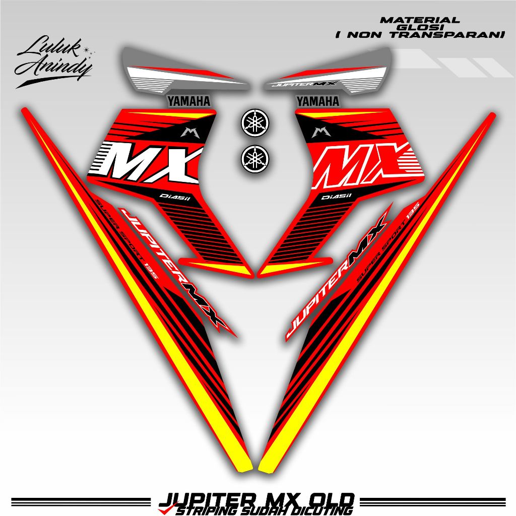 STRIPING JUPITER MX OLD 135 motif mx king/ striping lc135/ stiker body exciter