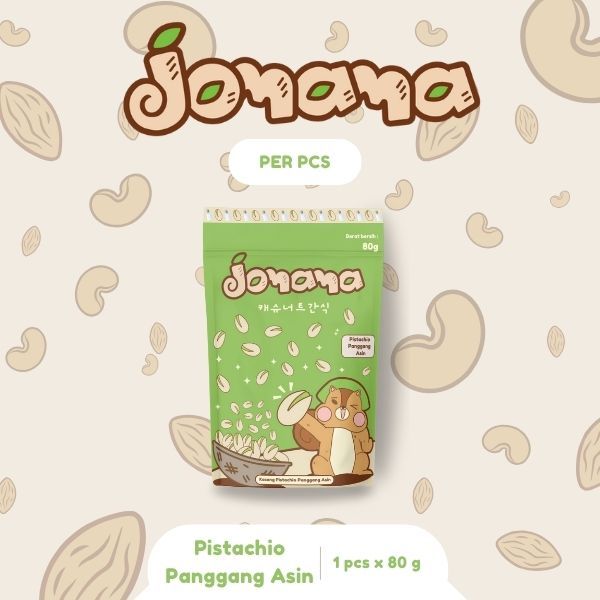 

Jomama - Kacang Mede Goreng Rasa Pistachio Panggang Asin 80gr Snack Cemilan Jajanan Kacang